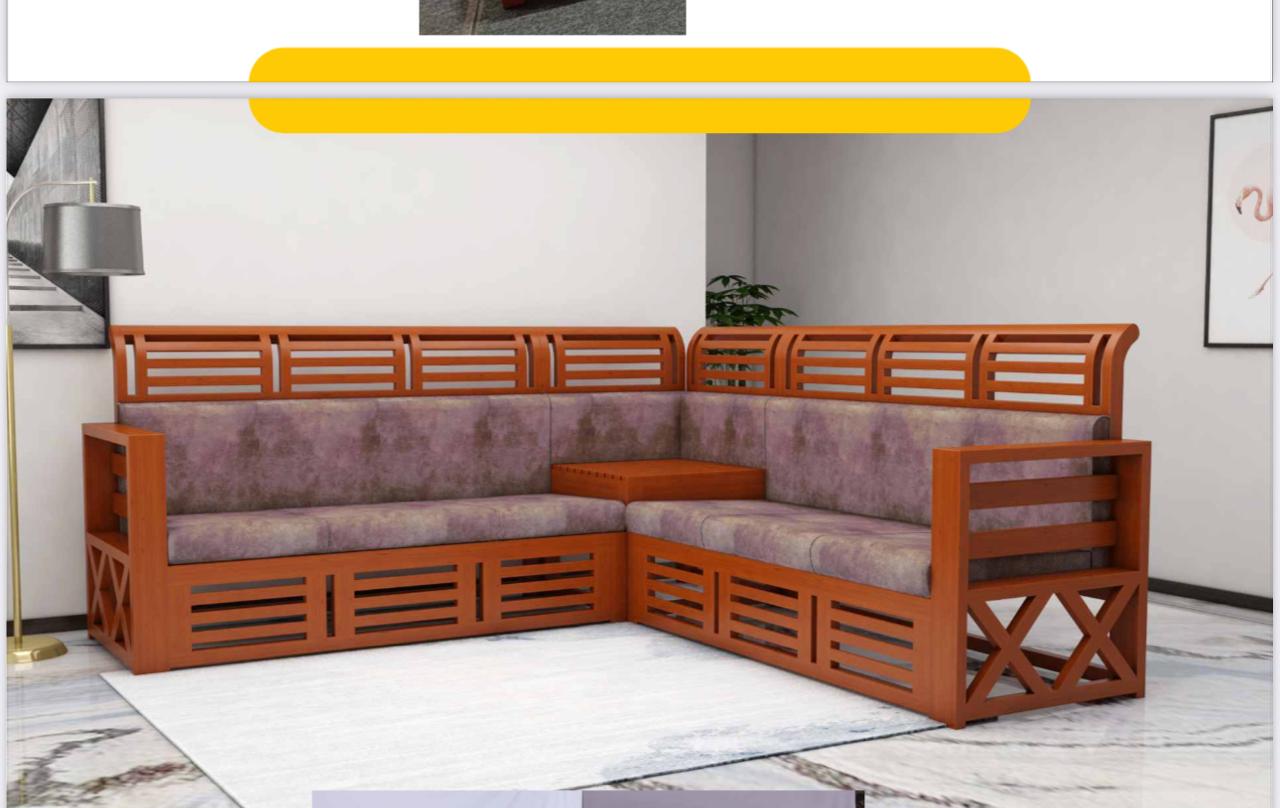Wooden Corner Sofa